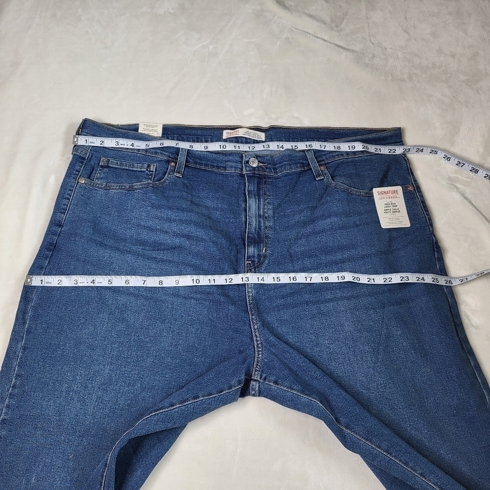 ❤️ Levi’s Cropped Heritage Plus Size Blue Jeans. Straight Loose Fit. 26W - Picture 6 of 12